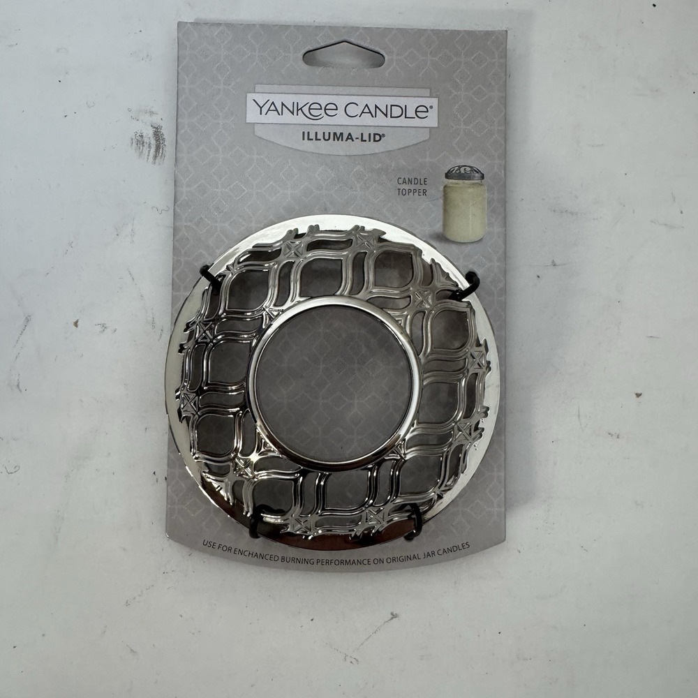 Yankee Candle Addison Illuma-Lid Silver Topper - For Original One-Wick Candles